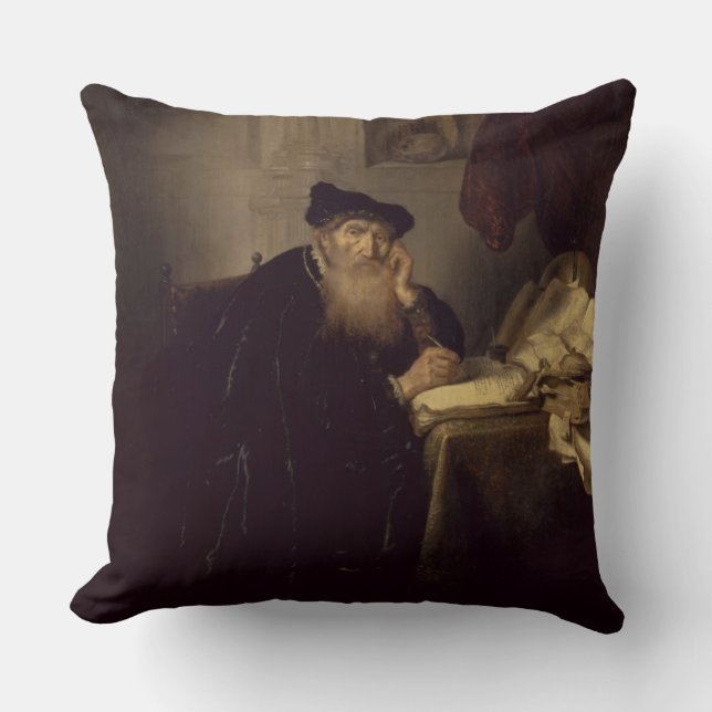 A Philosopher, 1635 (oil on panel) Throw Pillow (Front)