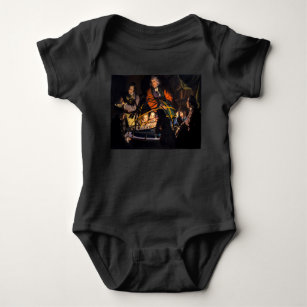 A Philosopher Lecturing on the Orrery Solar System Baby Bodysuit