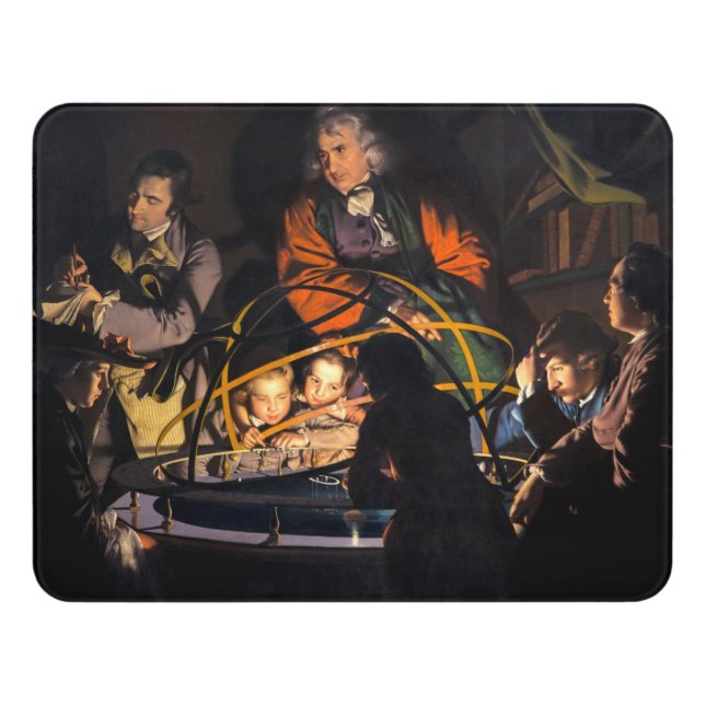 A Philosopher Lecturing on the Orrery Solar System Door Sign (Contemporary Front)
