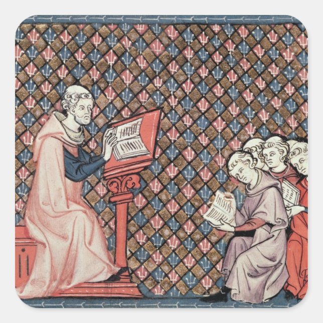 A philosophy lesson square sticker (Front)