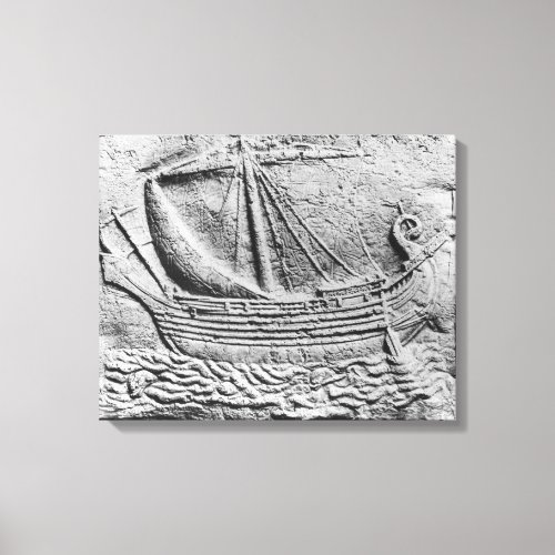 A Phoenician trade ship at Sidon Canvas Print