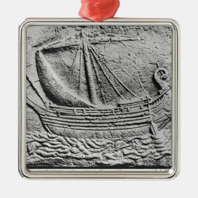 A Phoenician trade ship at Sidon Metal Ornament (Front)