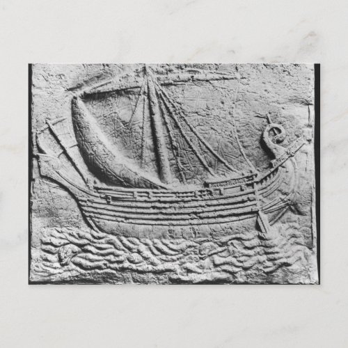 A Phoenician trade ship at Sidon Postcard