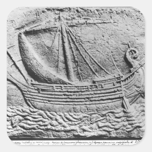 A Phoenician trade ship at Sidon Square Sticker