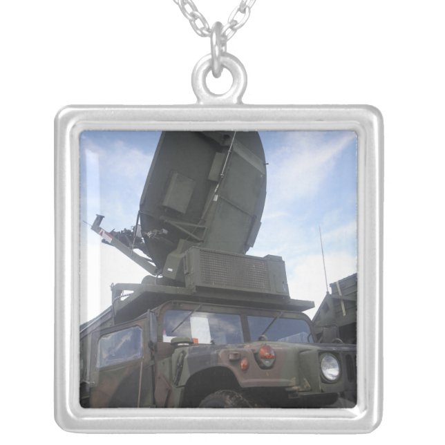 A Phoenix Tactical Satellite Terminal Silver Plated Necklace (Front)