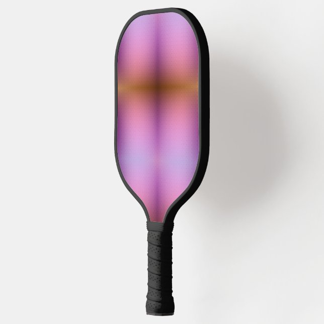 A pickleball paddle with a gradient pink  (Left)
