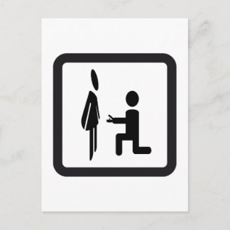 A pictogram marriage proposal - Proposal of mar Postcard