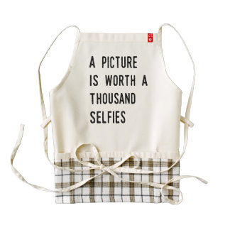 A Picture is Worth a Thousand Selfies Zazzle HEART Apron