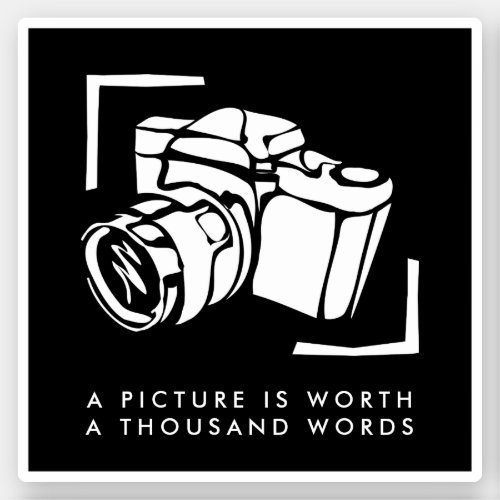 A picture is worth a thousand words photography sticker