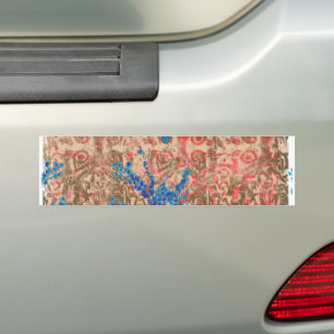 a picture of a blue and beige scarf bumper sticker