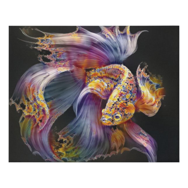 A picture of an Aquarium Fish  Faux Canvas Print (Front)