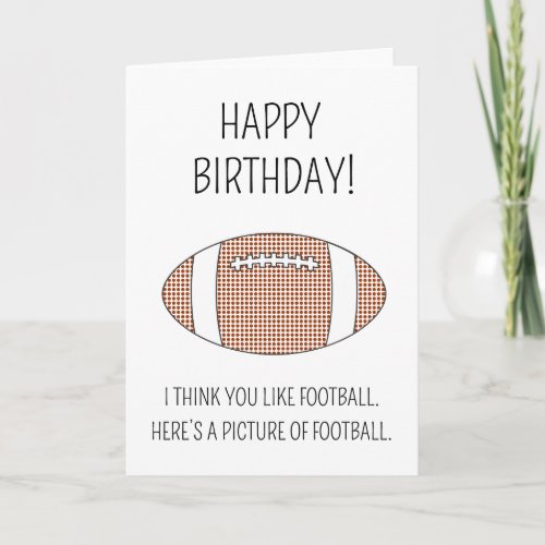 A picture of football _ Birthday card US version