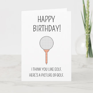 A picture of golf - birthday card