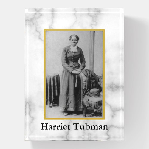 A Picture of Harriet Tubman in Black and White Paperweight