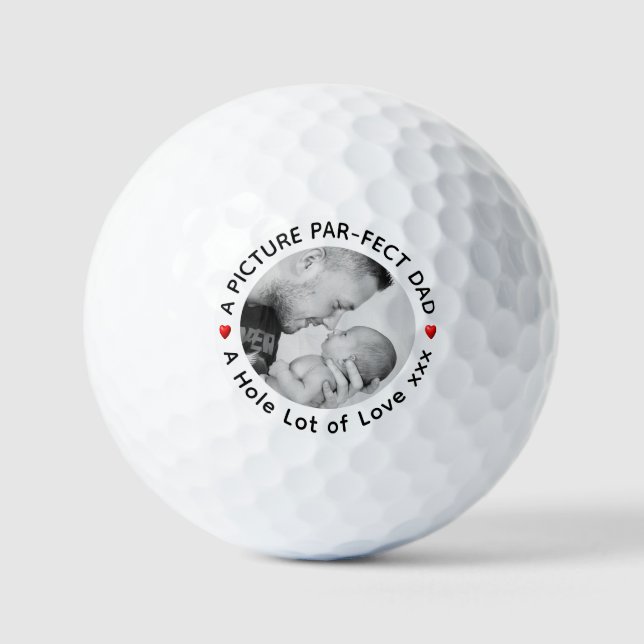 "A Picture Par-fect Dad" Personalized Golf Balls (Front)