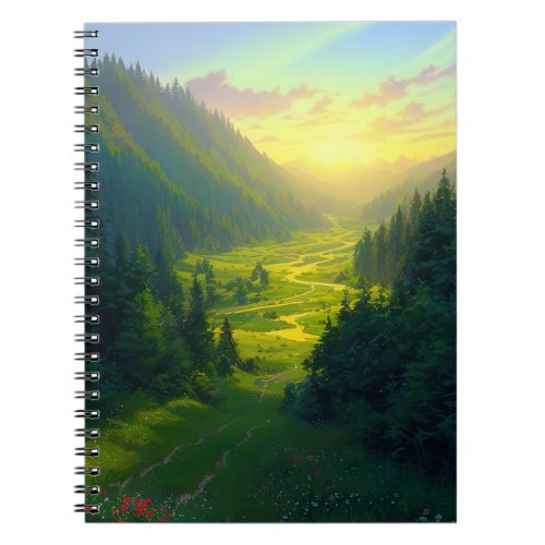A Picturesque Haven of Green Notebook