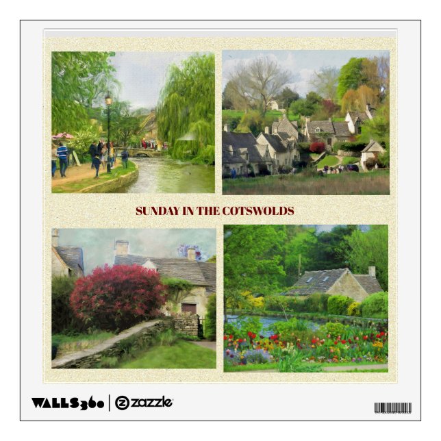 A PICTURESQUE SUNDAY IN THE COTSWOLDS  WALL DECAL (Front)