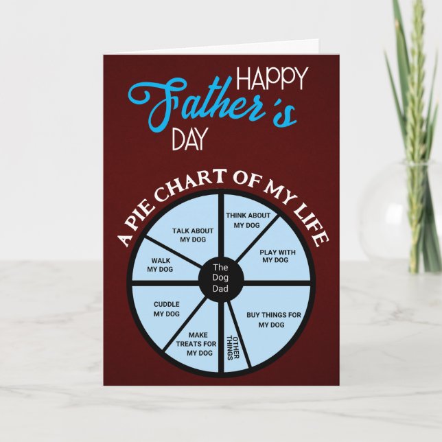 A Pie Chart of My Life as a Dog Dad Thank You Card (Front)