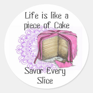 A Piece of Cake... Classic Round Sticker