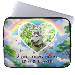 A Piece of My Heart Lives in Heaven Dog Memorial Laptop Sleeve