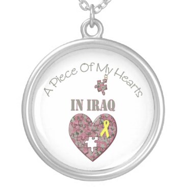 A Piece of My Hearts In Iraq Silver Plated Necklace A Piece of My Hearts In Iraq Silver Plated Necklace