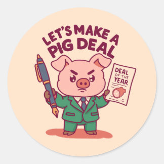 A Pig Deal Classic Round Sticker