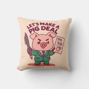 A Pig Deal Throw Pillow