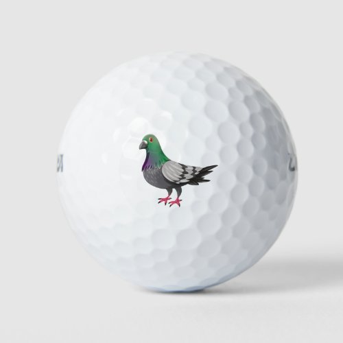 A pigeon golf balls