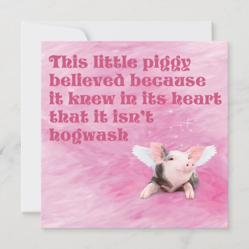 A Piggy Believed Card
