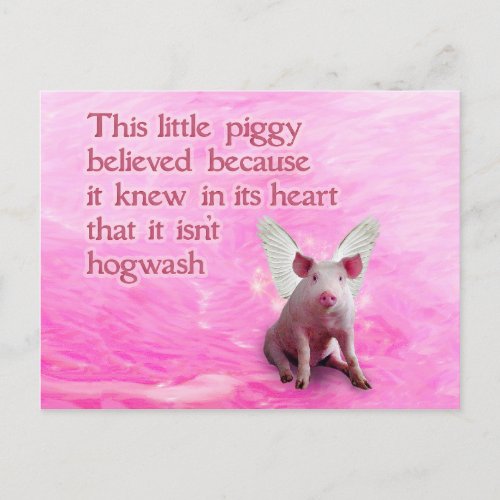 A Piggy Believed Postcard