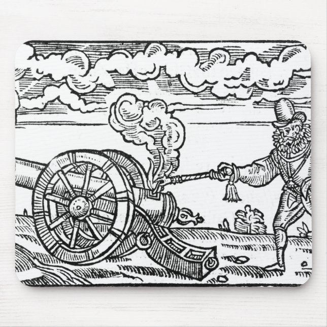 A Pikeman Lighting a Cannon Mouse Pad (Front)