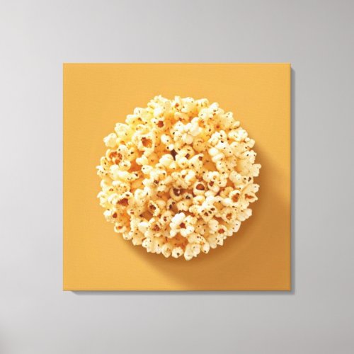 A Pile of Popcorn in a Circle Canvas Print