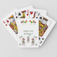 A Pile of Presents and Many Colorful  Balloons    Playing Cards