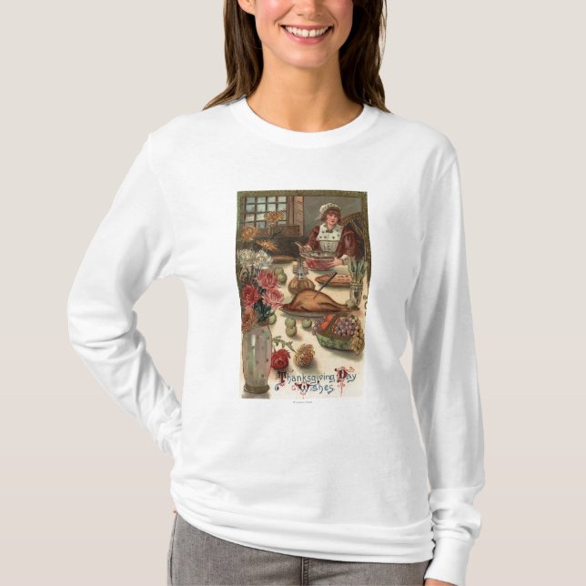 A Pilgrim Woman's Table T-Shirt (Front)