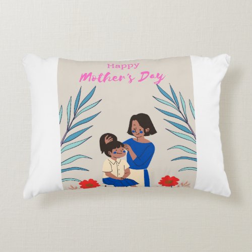 A pillow with Happy Mothers day greetings