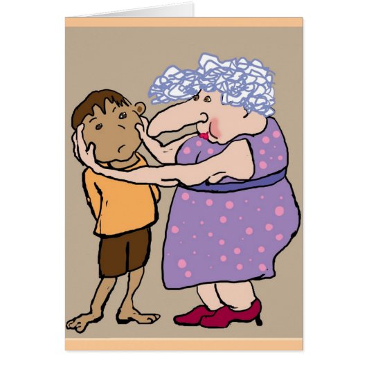 A pinch on the cheek from Aunty Dot Cards (Front)