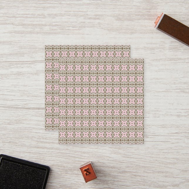 a pink and brown pattern on a white background loyalty card (Front/Back In Situ)
