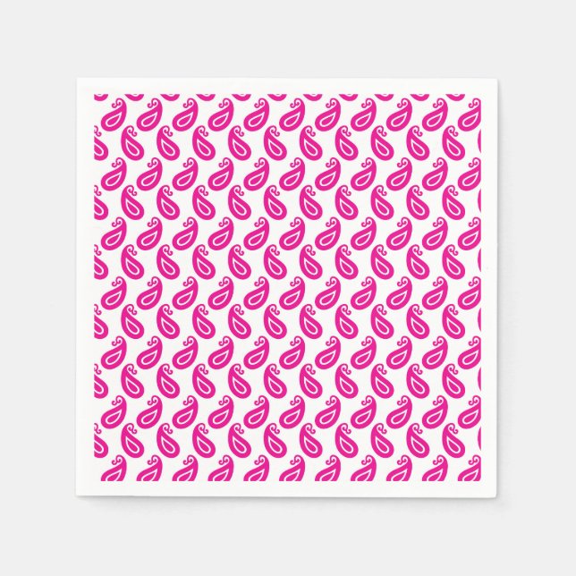 a pink and white background with a pattern napkins (Front)