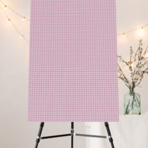a pink and white background with wavy lines foam board
