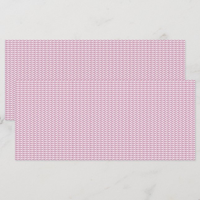a pink and white background with wavy lines menu (Front/Back)