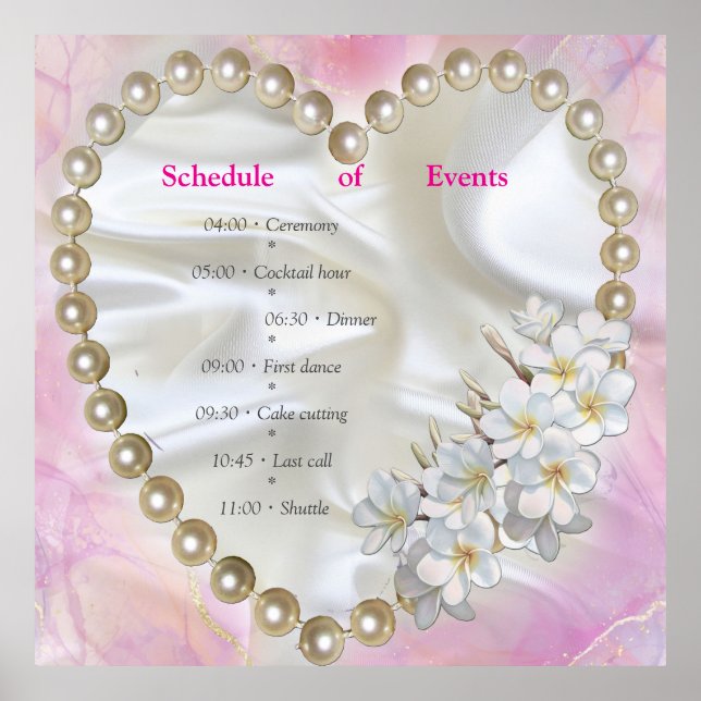 A Pink and White Marble Finish with Brushed Gold  Poster (Front)