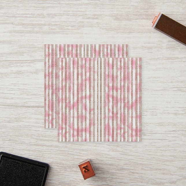 a pink and white striped background loyalty card (Front/Back In Situ)