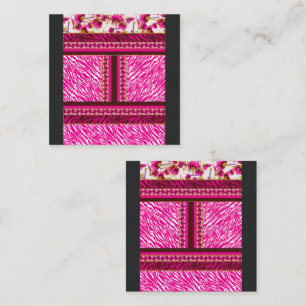 a pink and white wallpaper with a cross on it loyalty card