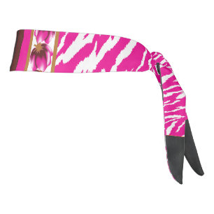 a pink and white wallpaper with a cross on it tie headband
