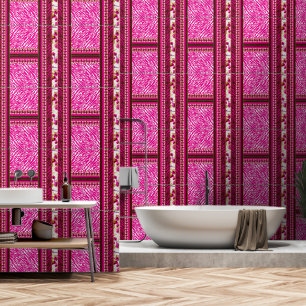 a pink and white wallpaper with a cross on it wallpaper