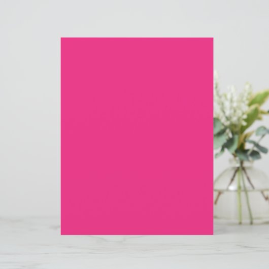 a pink background with a black border (Standing Front)