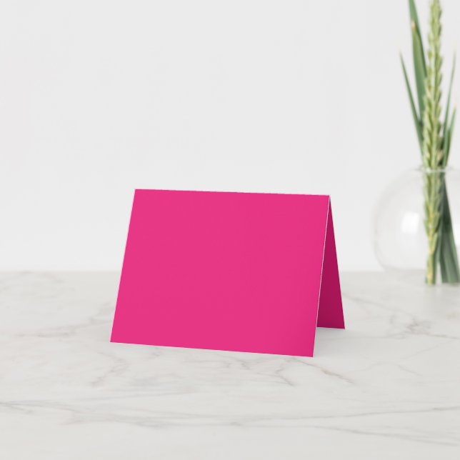 a pink background with a black border thank you card (Front)