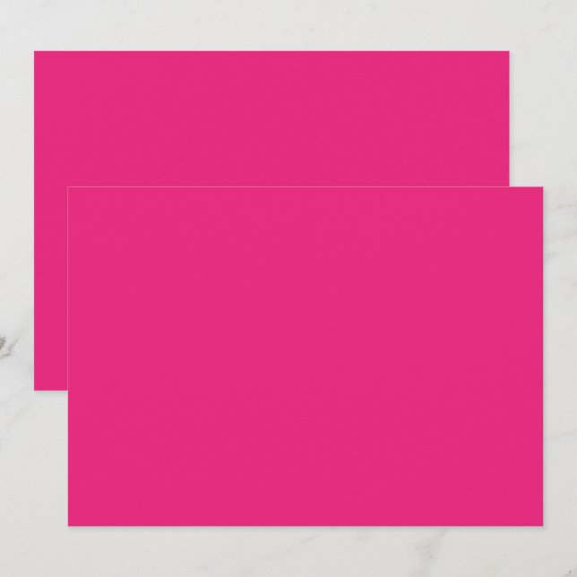 a pink background with a black border thank you card (Front/Back)