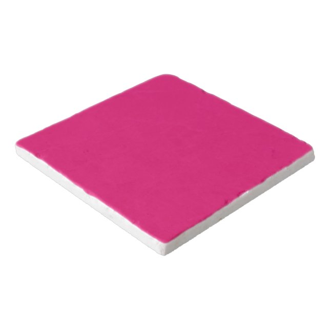 a pink background with a black border trivet (Corner)