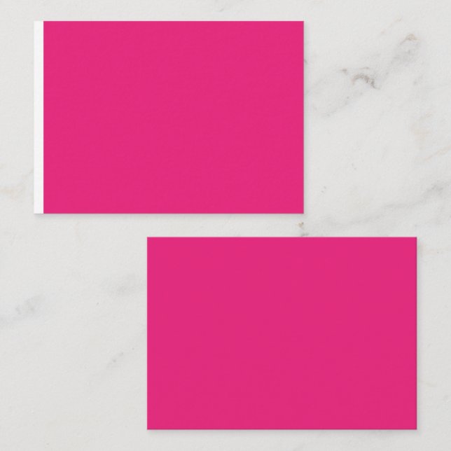 a pink background with a black place card (Front/Back)